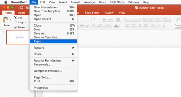 how to export all audio files from powerpoint for mac